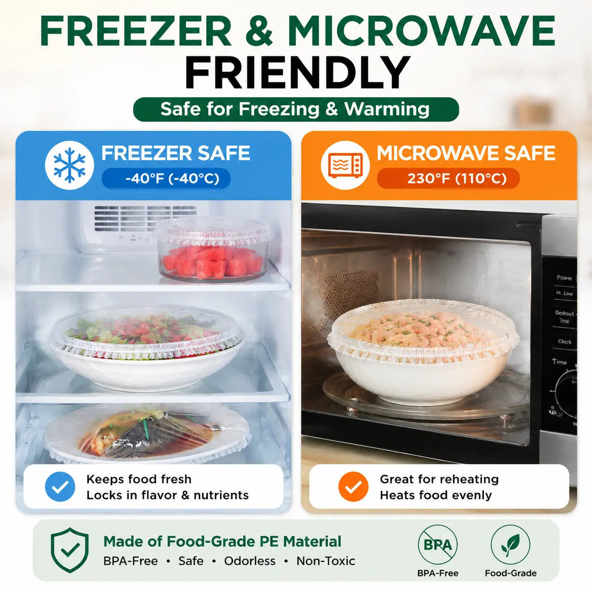 🔥Kitchen Stretch Covers – The Easy Way To Cover Bowls, Plates & Food
