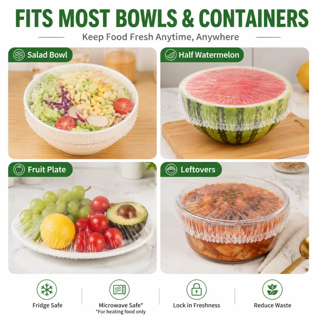 🔥Kitchen Stretch Covers – The Easy Way To Cover Bowls, Plates & Food
