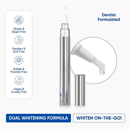🦷SmileFitPro 35%CP Teeth Whitening Pen (30+ Treatment - Mint Flavor, Enamel Safe, Dentist Formulated, 10 Min Fast Whitening)