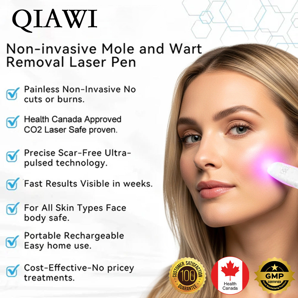 QIAWI™ All-in-One CO₂ Laser Eraser Pen | Removes Moles, Warts, Skin Flaws & Pigmentation