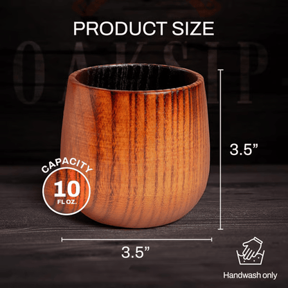 Handmade and Charred Drinking Vessel -Original Wooden Bourbon Drinking Glass