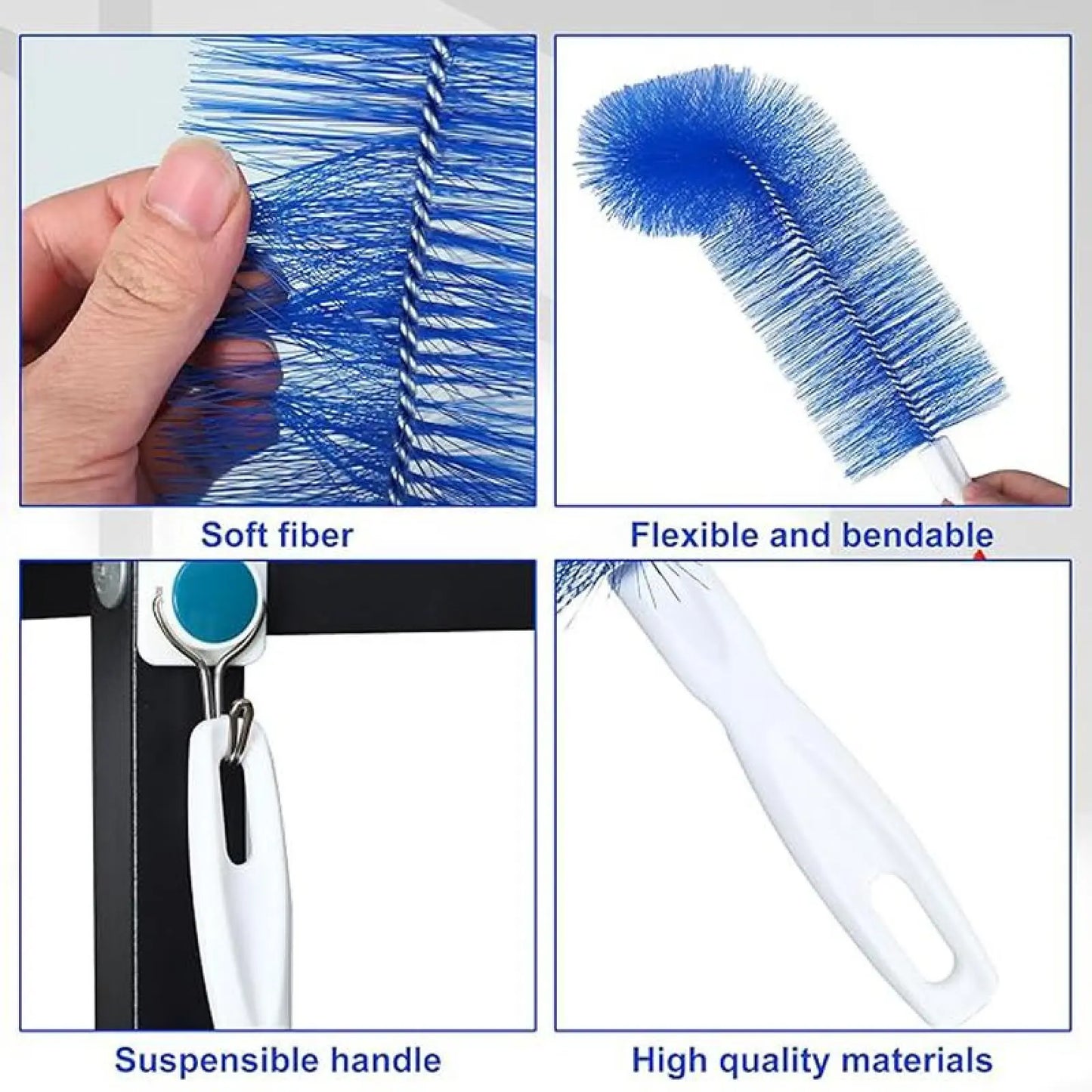 3-Pack Flexible Fan Dust Cleaning Brush