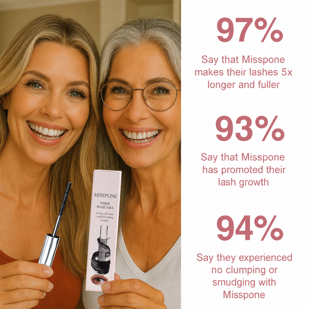 ⭐ 4D Fibre Mascara 💧 – Waterproof Volume & Length Without Clumping