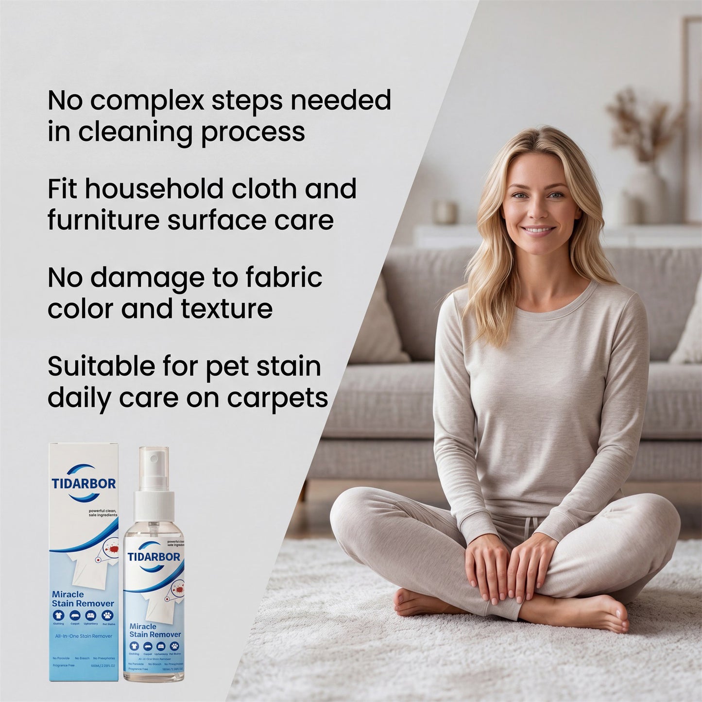 REMOVE STAINS IN MINUTES — NOT HOURS