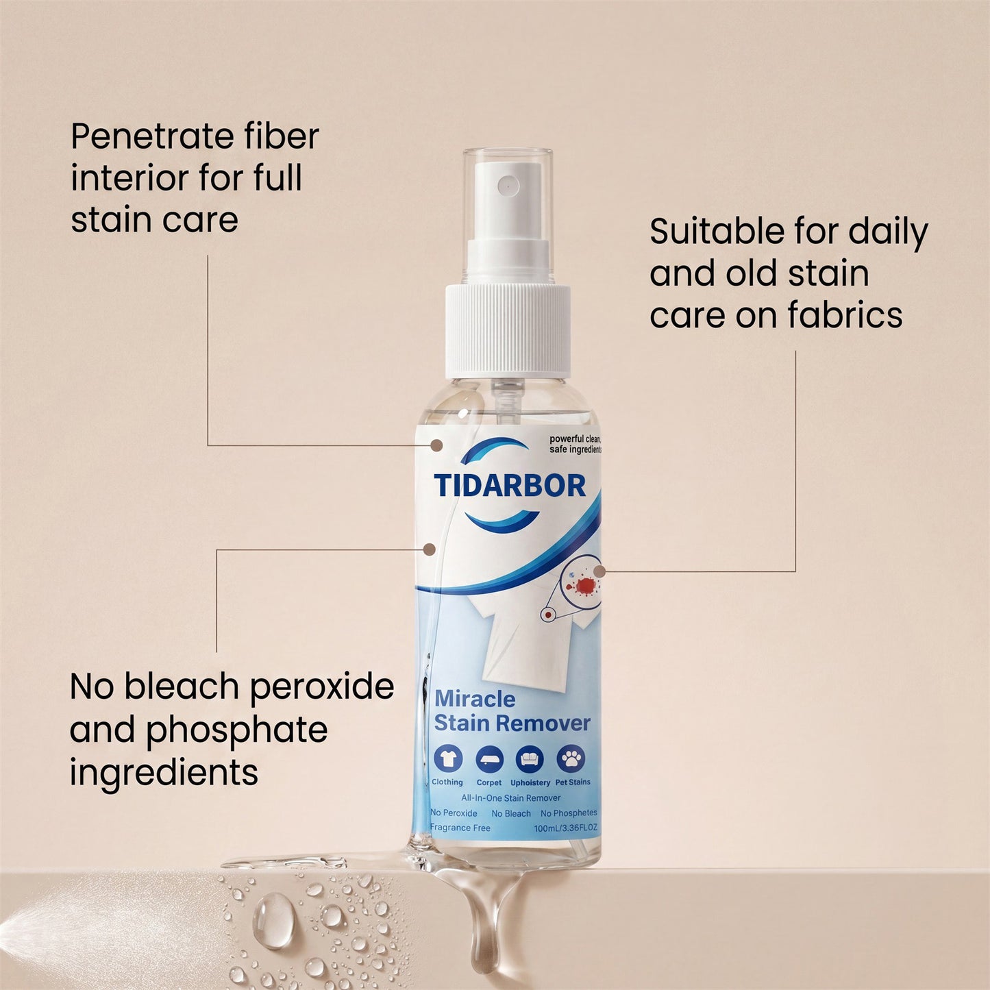 REMOVE STAINS IN MINUTES — NOT HOURS