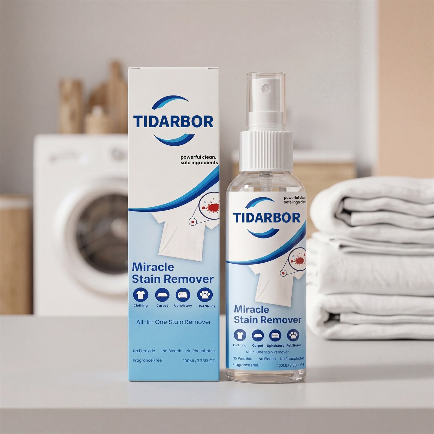 REMOVE STAINS IN MINUTES — NOT HOURS