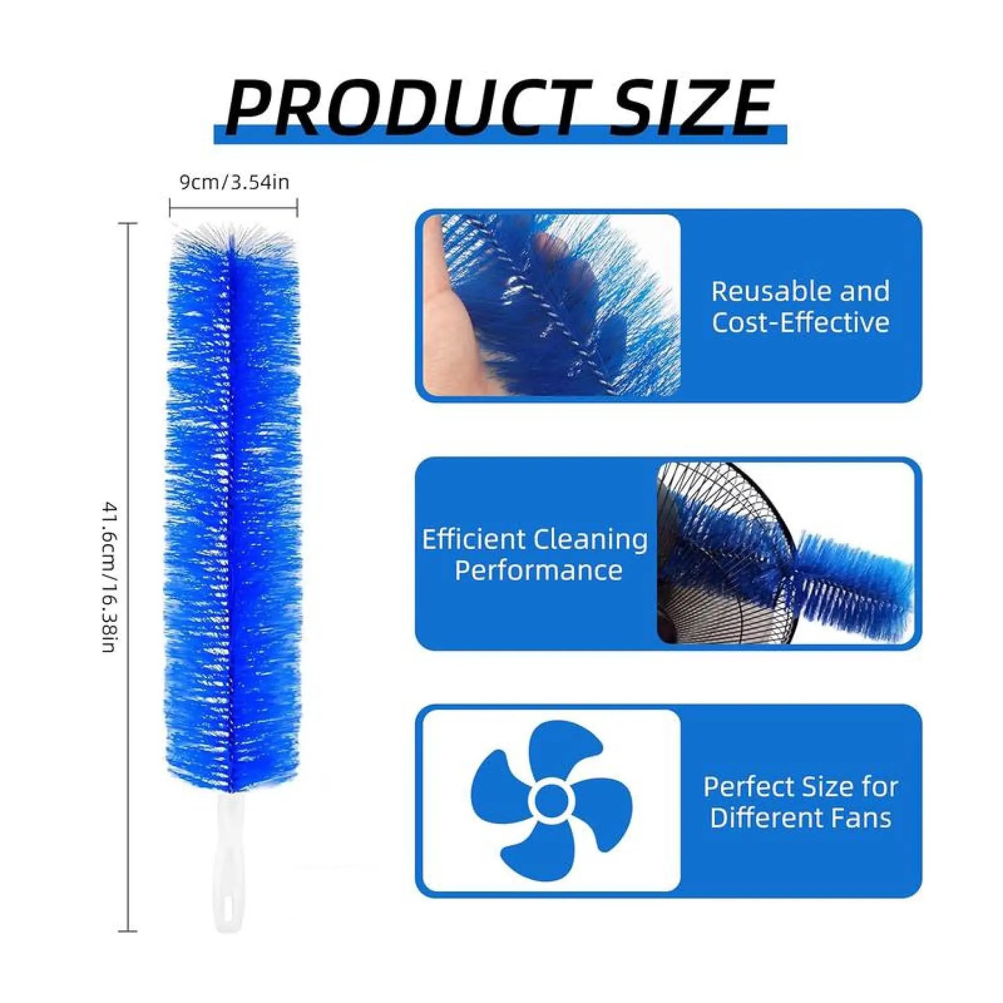 3-Pack Flexible Fan Dust Cleaning Brush